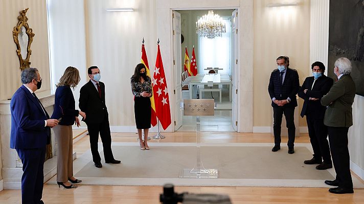 Telediario 1 - La Asamblea de Madrid admite a trámite las mociones de PSOE y Más Madrid