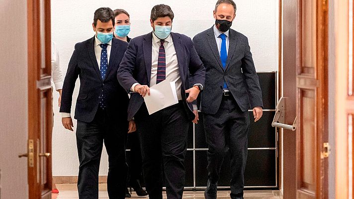 Informativo 24h - López Miras acusa a PSOE y Ciudadanos de "urdir" desde Madrid la moción de censura en Murcia