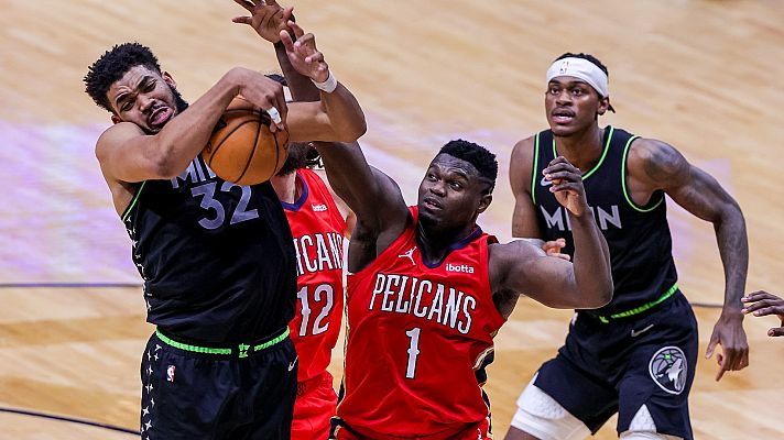 Telediario 1 - Los Wolves de Rubio rompen su racha perdedora dando una paliza a los Pelicans
