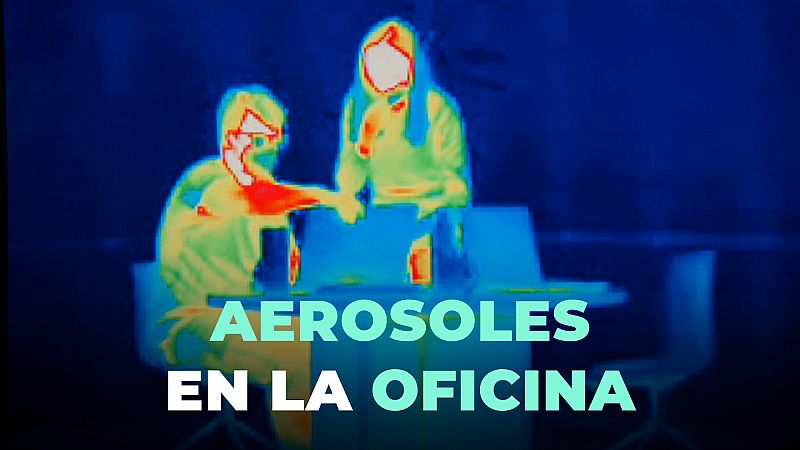 Así se ven los aerosoles que transmiten el coronavirus en una oficina