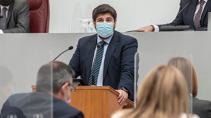 Informativo 24h - La Asamblea de Murcia rechaza la moción de censura del PSOE y Cs contra el 'popular' López Miras