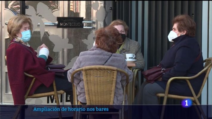 Telexornal - Galicia - Satisfacción dos hostaleiros pola ampliación do horario ata as nove