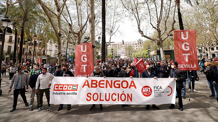 Las cosas claras - Movilización de trabajadores de Abengoa en Sevilla contra posibles despidos ante el concurso voluntario de acreedores