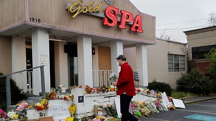 Telediario 1 - Se investiga si el tiroteo en Atlanta tuvo motivaciones racistas y misóginas contra las mujeres asiáticas