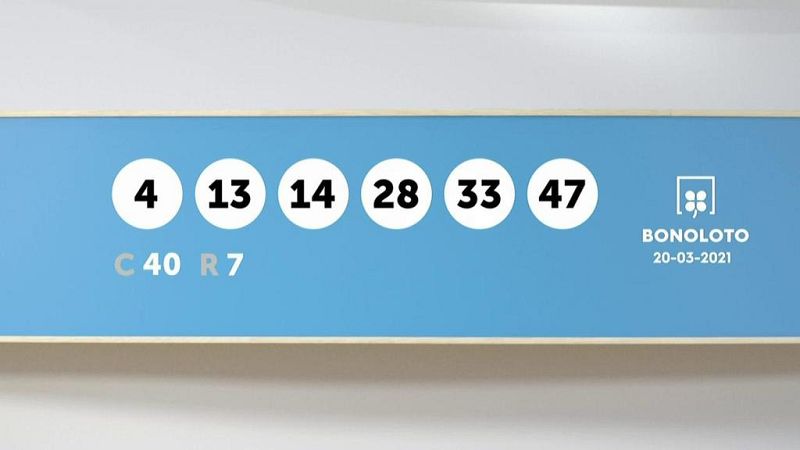 Sorteo de la Bonoloto del 20/03/2021 - Ver ahora
