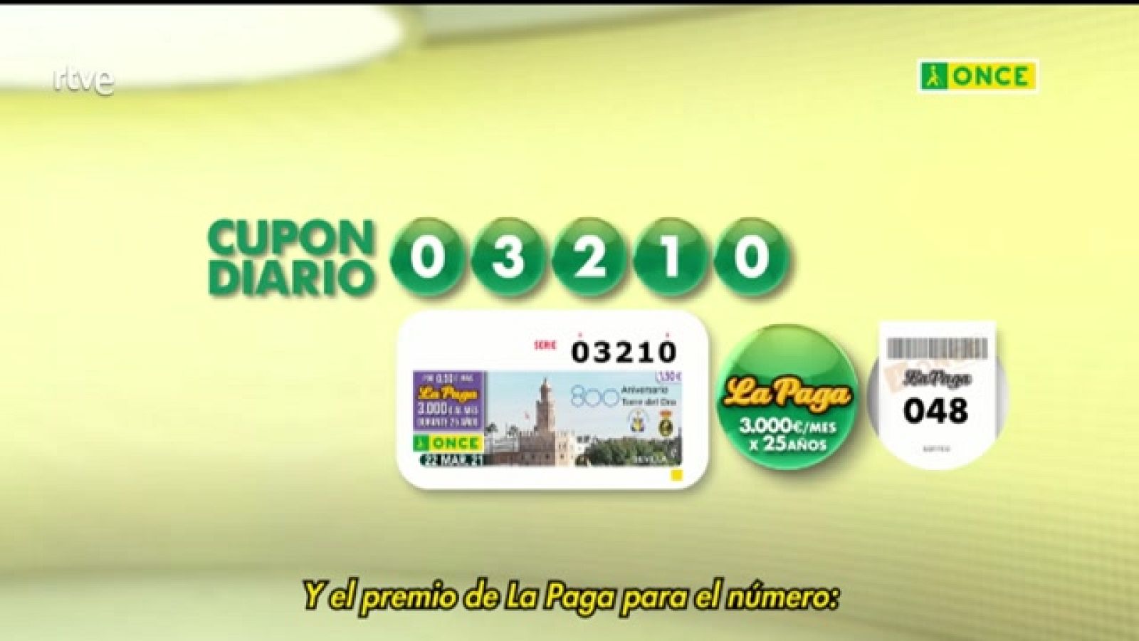 Sorteo ONCE - 22/03/21 - ver ahora