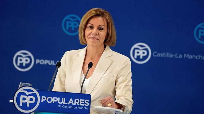 Telediario 1 - Cospedal niega la 'caja B' del PP en el juicio de los 'papeles de Bárcenas'