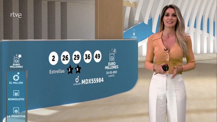 Loterías - Sorteo de la Bonoloto y Euromillones del 23/03/2021