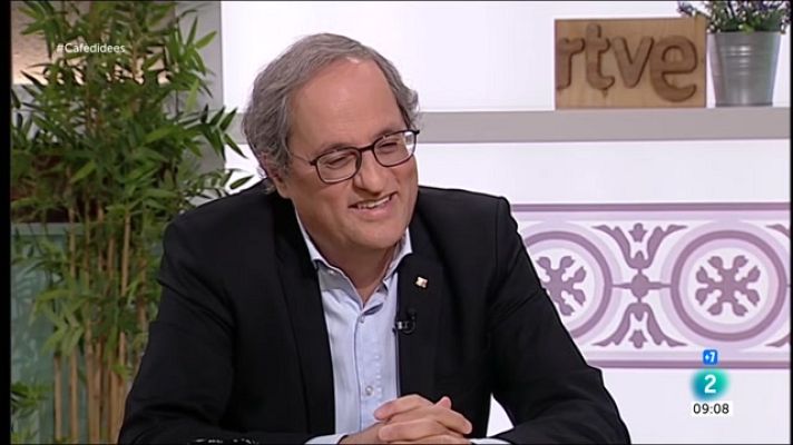 Cafè d'idees - Torra: "La CUP s'empassa el gripau de dos anys de la taula"