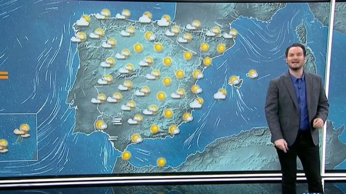 Telediario 1 - La Aemet prevé un descenso de las temperaturas en el Cantábrico oriental y alto Ebro