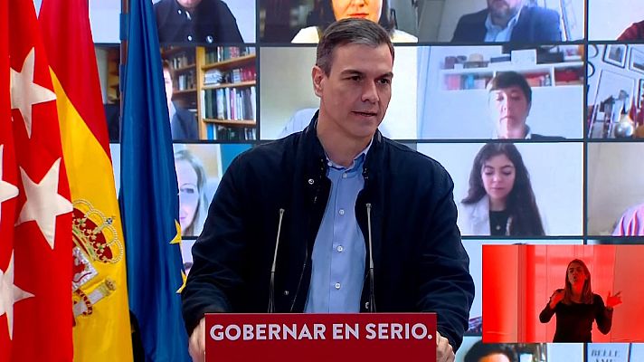 Informativo 24h - Pedro Sánchez: "El PP y Vox quieren formar el Gobierno de la plaza de Colón en Madrid"