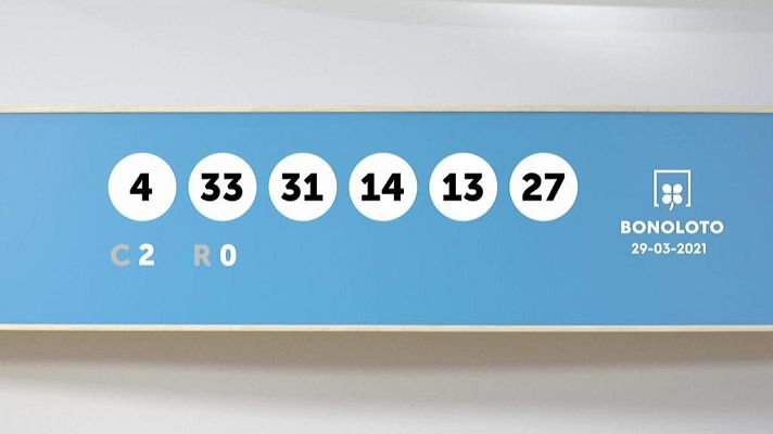SELAE - Sorteo de la Lotería Bonoloto del 29/03/2021