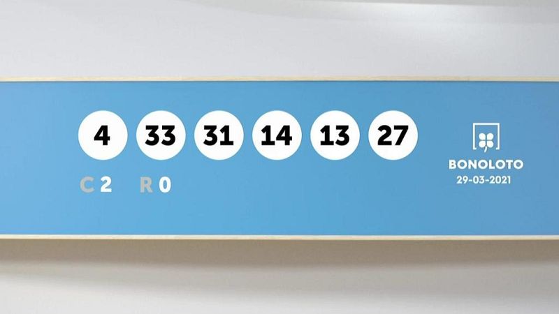 Sorteo de la Lotería Bonoloto del 29/03/2021 - Ver ahora