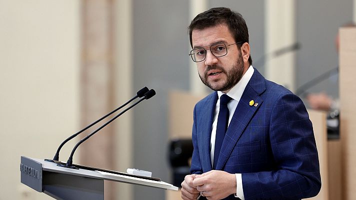 Telediario 1 - Aragonès fracasa en la investidura y advierte a Junts de que no quiere la "tutela" de Puigdemont