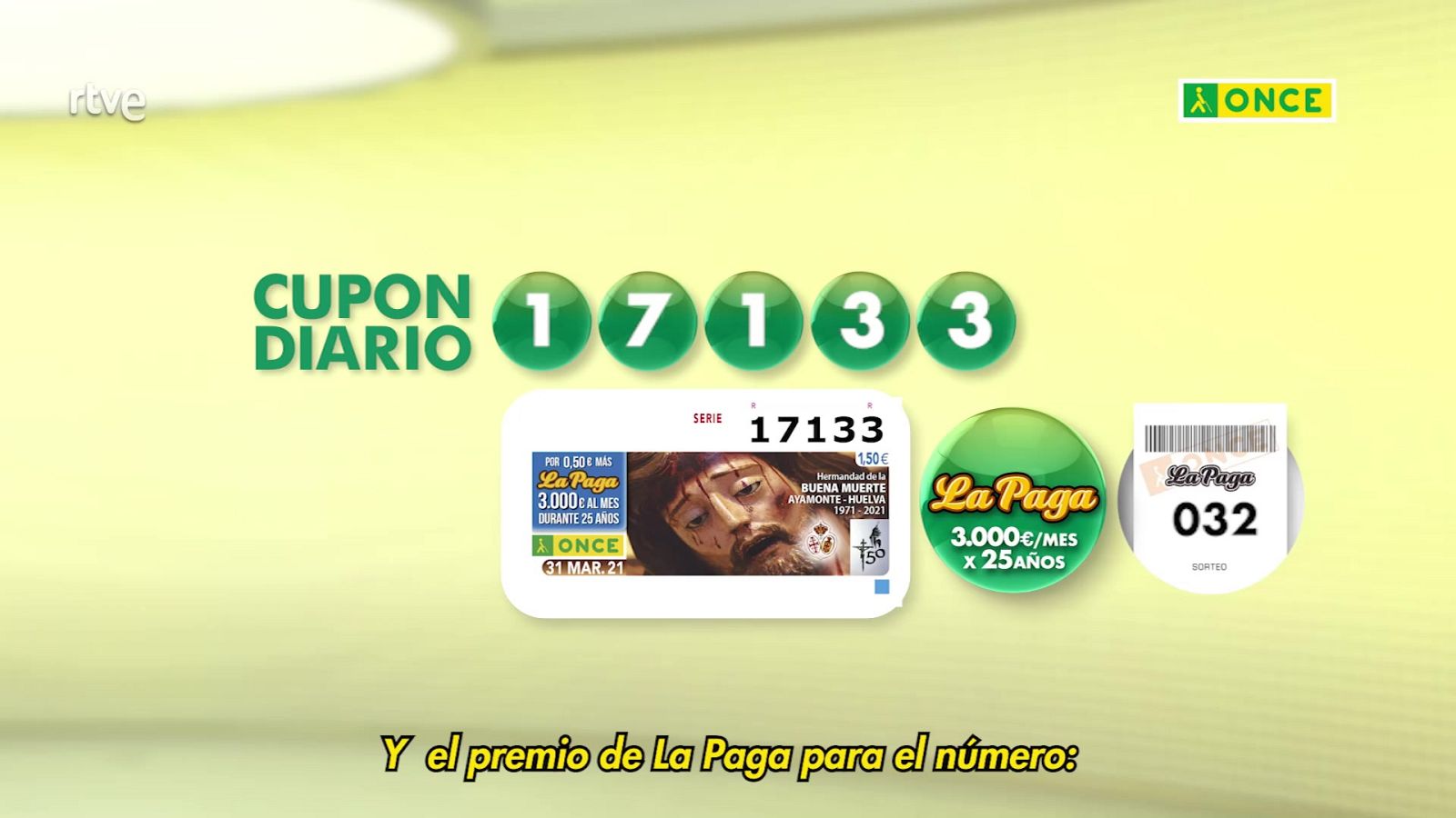 Sorteo ONCE - 31/03/21 - ver ahora