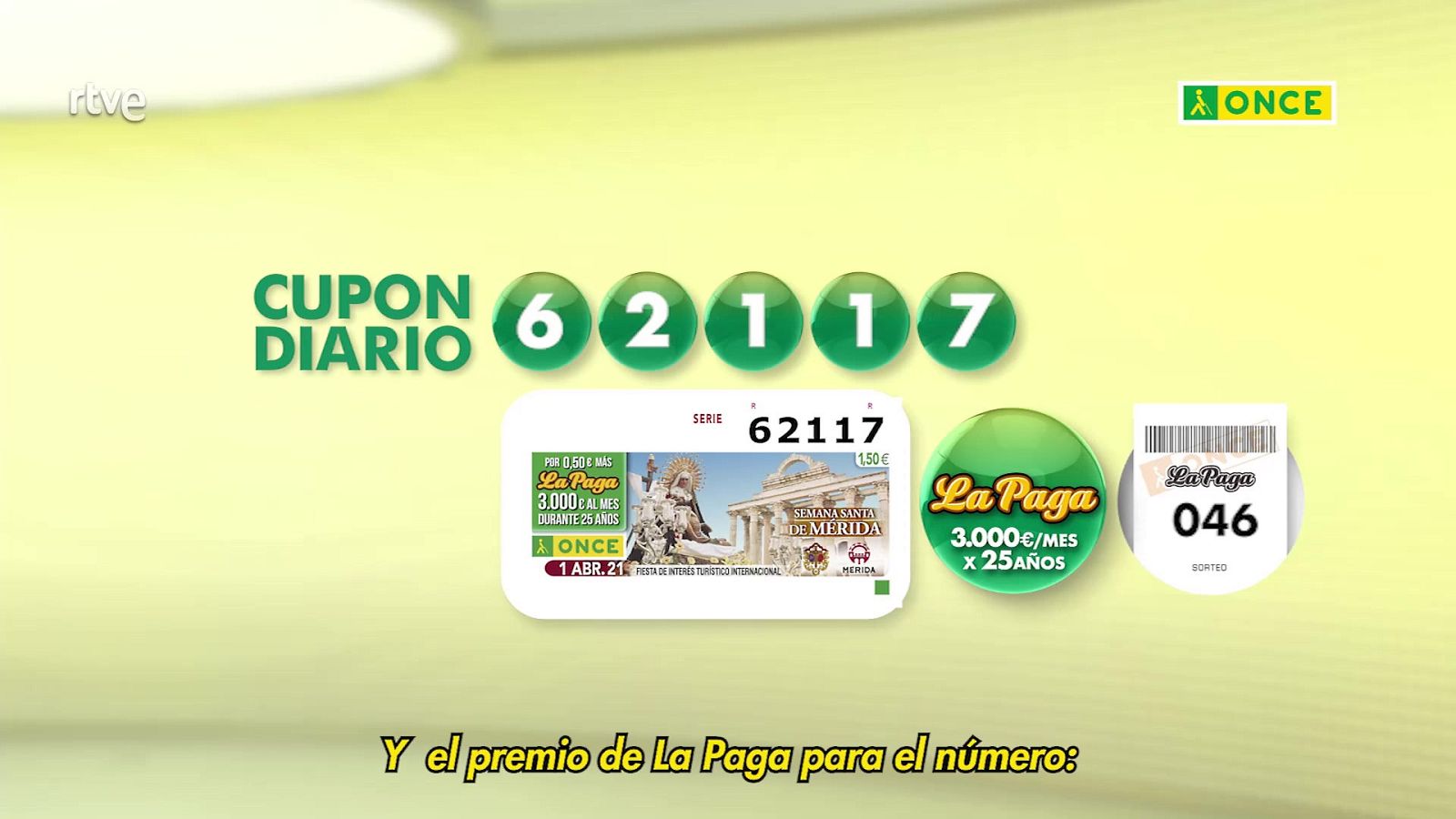 Sorteo ONCE - 01/04/21 - ver ahora