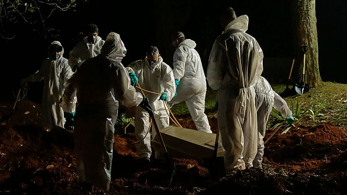 Telediario 1 - La pandemia colapsa Brasil, que cierra marzo con el doble de muertos que en febrero