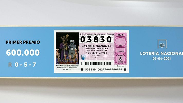 SELAE - Sorteo de la Lotería Nacional del 03/04/2021