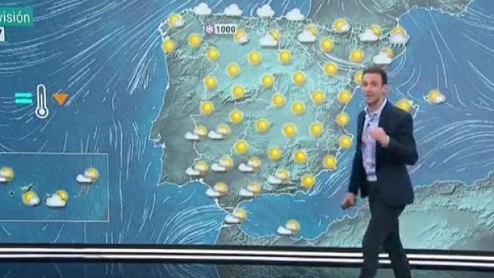 Telediario 1 - Temperaturas en descenso en el extremo norte y en aumento en el sureste