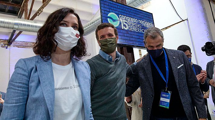 Telediario 1 - Los líderes nacionales arropan a los candidatos en Madrid