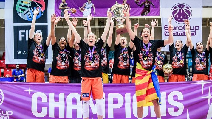 Telediario 1 - El Valencia doblega al Venezia y se proclama campeón de la Eurocup femenina