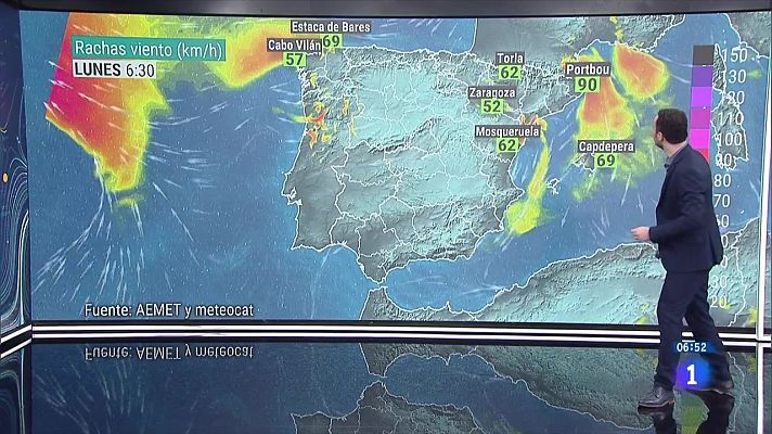 El tiempo - Bajan las temperaturas en el Mediterráneo y suben en el resto