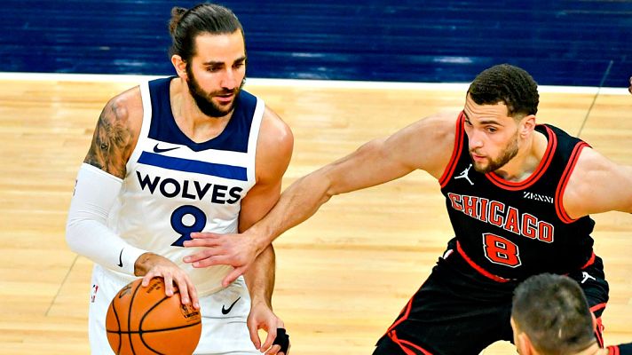 Telediario 1 - Ricky Rubio encuentra su mejor versión en la victoria de los 'Wolves' frente a Chicago Bulls