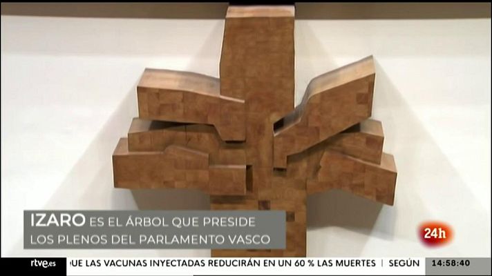 Parlamento - Izaro, el arbol que preside los plenos del Parlamento Vasco