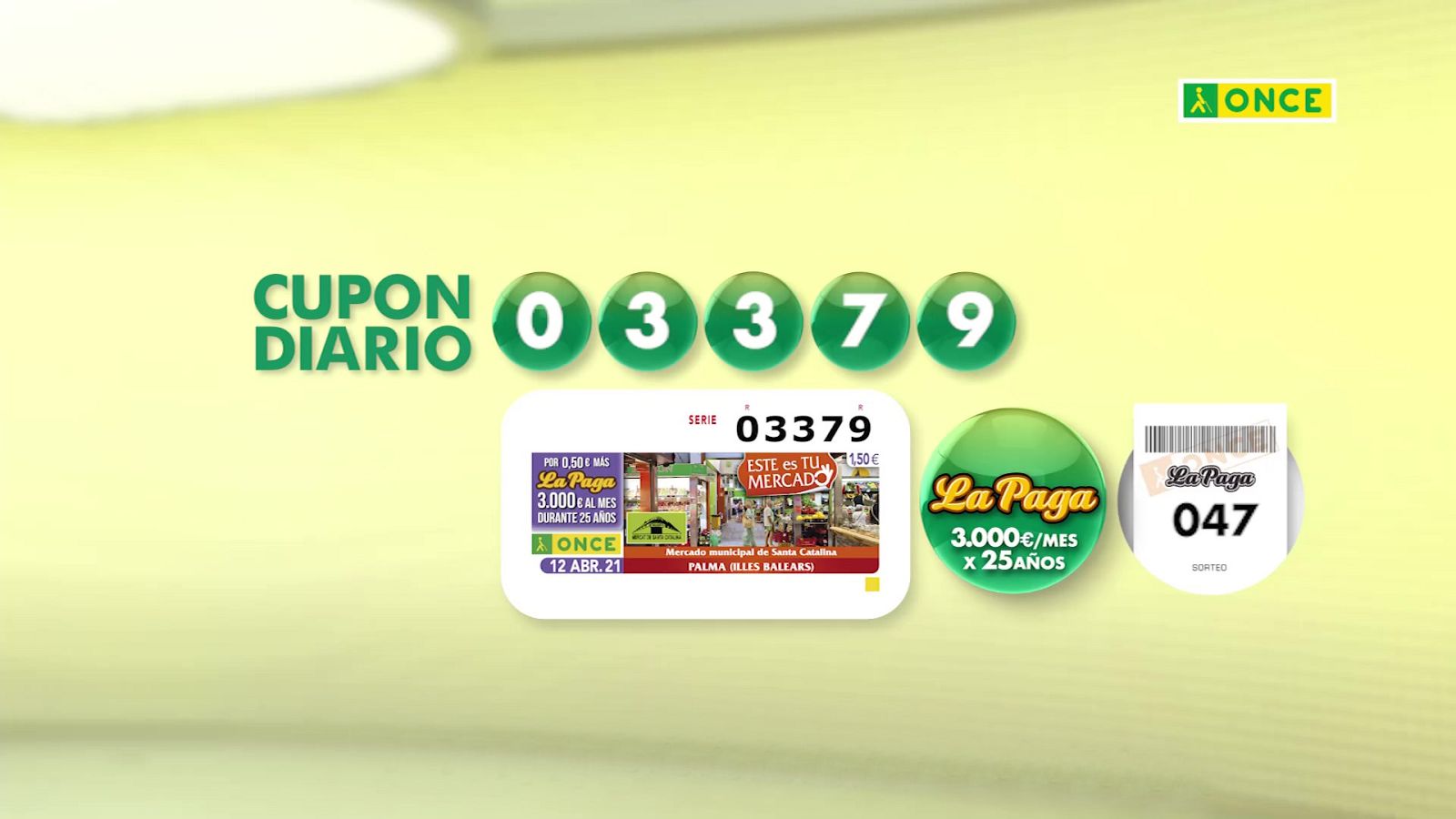 Sorteo ONCE - 12/04/21 - ver ahora