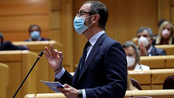 Especiales informativos - Sánchez dice que el PP pagará en las urnas su deslealtad y Maroto le replica: "El que odia Madrid no puede gobernar Madrid"