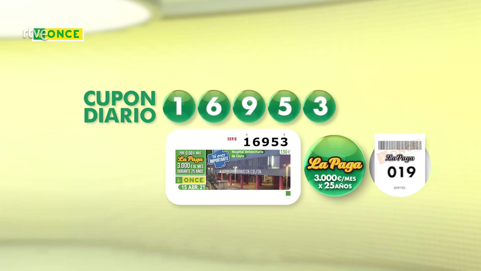 Sorteo ONCE - 15/04/21 - ver ahora