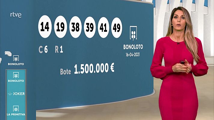 Loterías - Sorteo de la Bonoloto y Euromillones del 16/04/2021