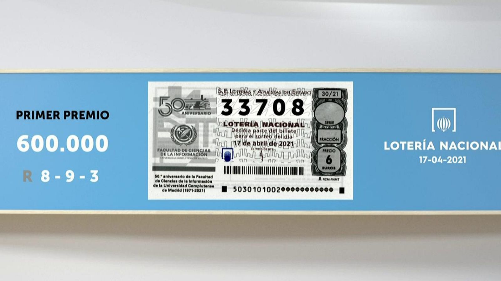 Sorteo de la Lotería Nacional del 17/04/2021 - Ver ahora