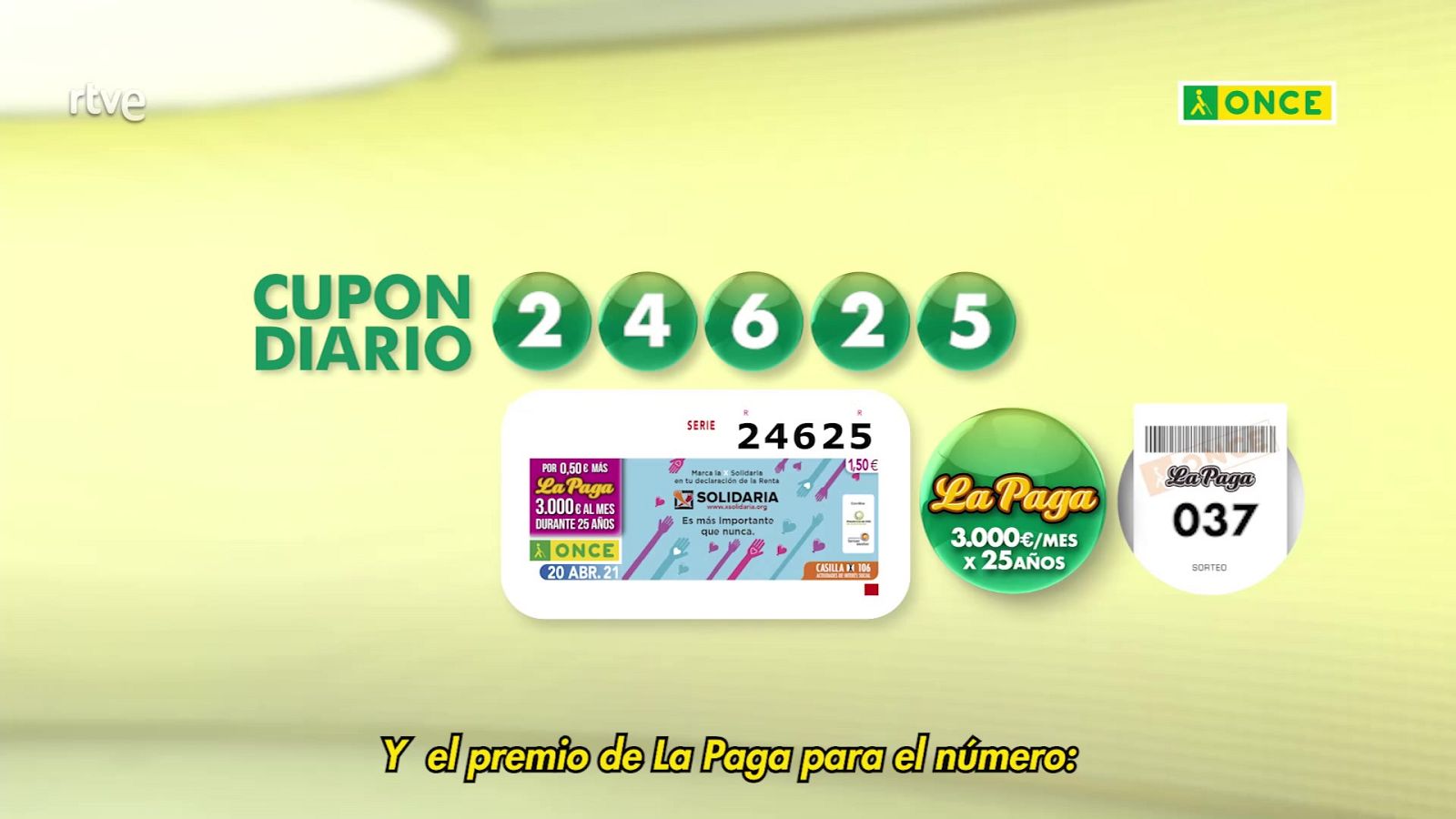 Sorteo ONCE - 20/04/21 - ver ahora