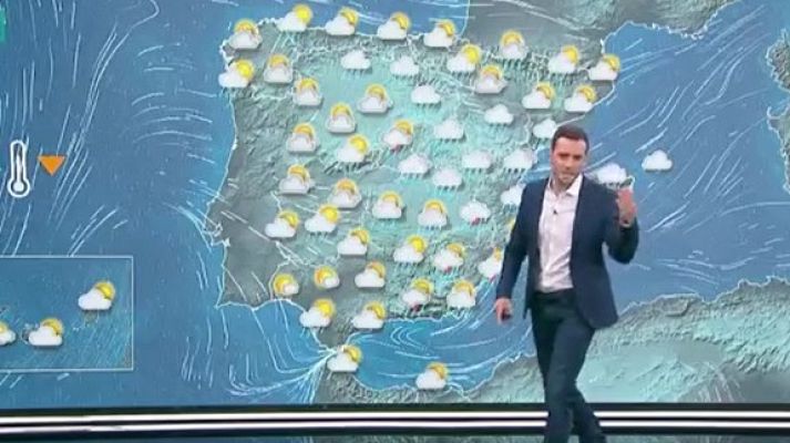 Telediario 1 - La Aemet prevé chubascos y tormentas fuertes en Valencia, La Mancha, Murcia y Andalucía