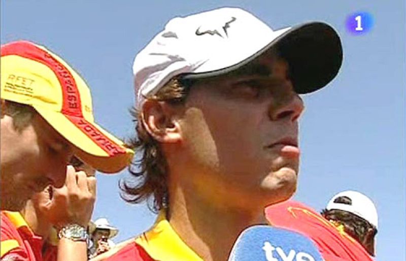 Nadal, junto a sus compañeros, en Murcia