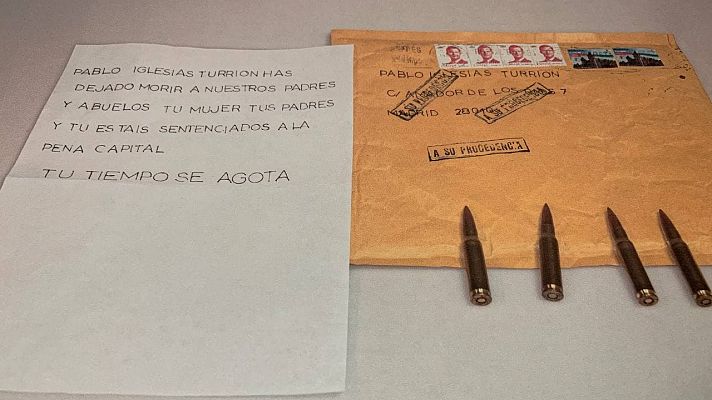 Telediario 1 - La policía científica investiga las cartas con amenazas de muerte a Iglesias, Marlaska y Gámez