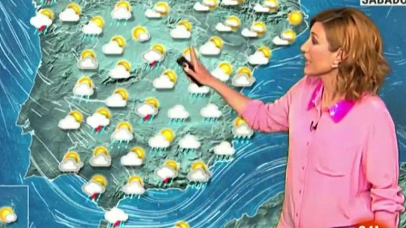 Tormentas en la mitad sur de la península, sistema central y Galicia - El tiempo | Ver