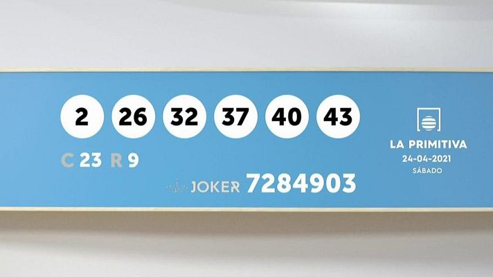 SELAE - Sorteo de la Lotería Primitiva y Joker del 24/04/2021