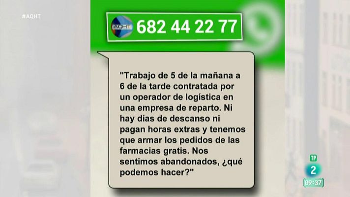 Aquí hay trabajo - Ni tengo descansos ni me pagan horas extras