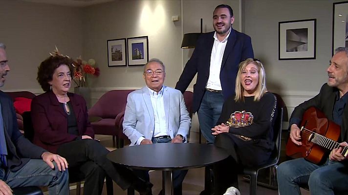 Telediario 1 - Rafael Basurto, único miembro vivo de 'Los Panchos', se une a 'Mocedades' para homenajear a Armando Manzanero