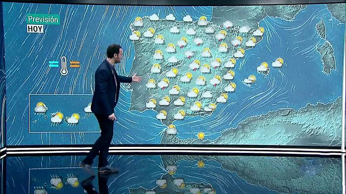 El tiempo - Lluvias y chubascos en amplias zonas de la península