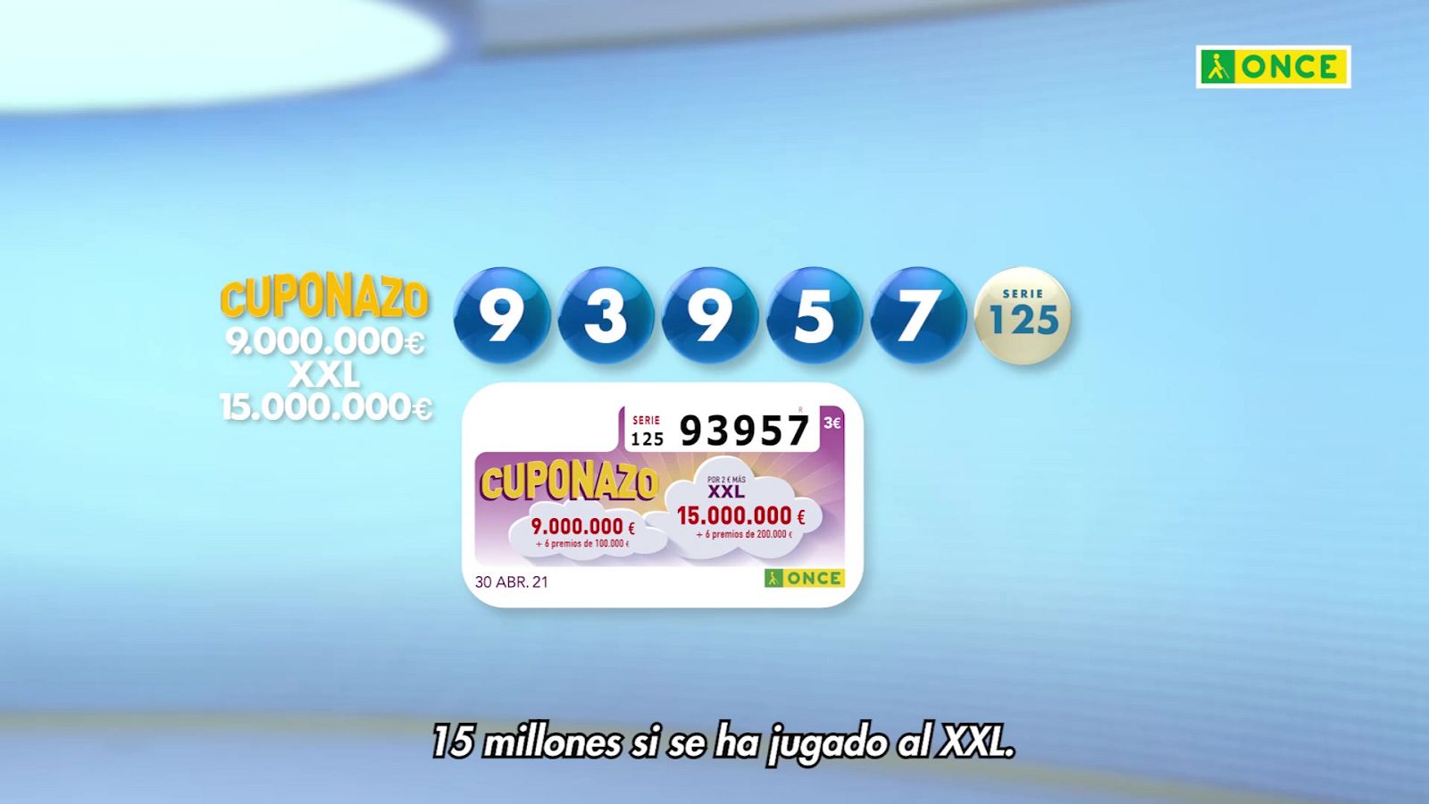 Sorteo ONCE - 30/04/21 - ver ahora