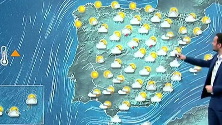 El tiempo - Lluvias en el centro, el norte peninsular y en el Mediterráneo con temperaturas más suaves