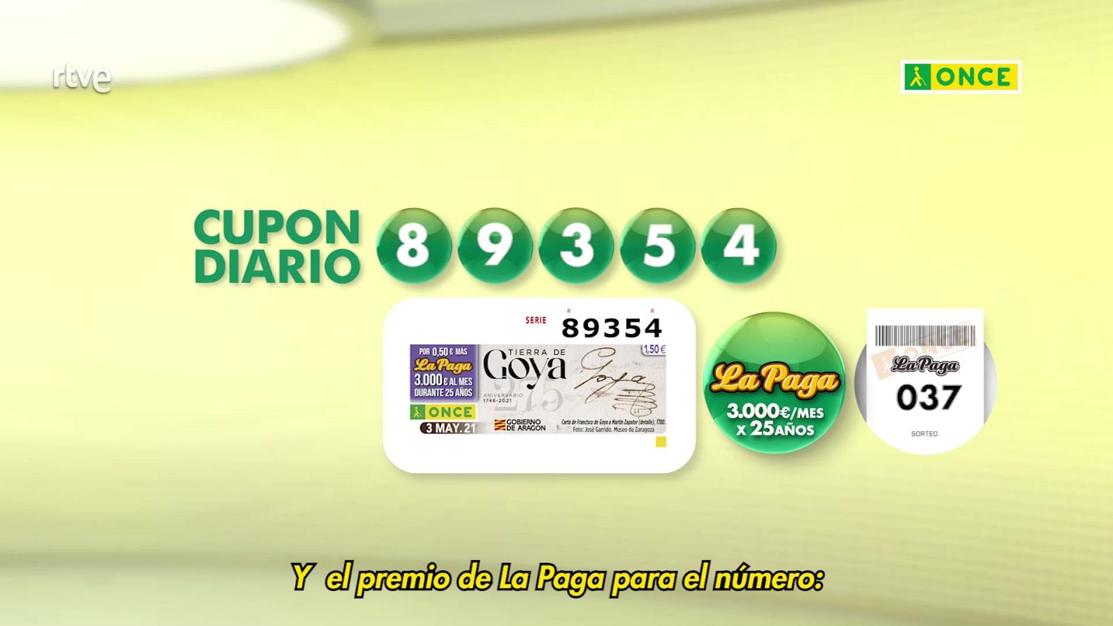 Sorteo ONCE - 03/05/21 - ver ahora