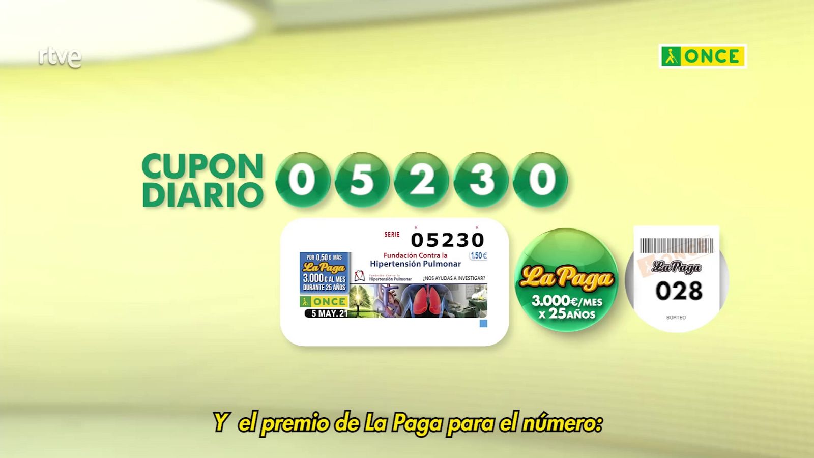 Sorteo ONCE - 05/05/21 - ver ahora