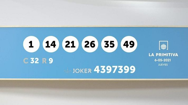 SELAE - Sorteo de la Lotería Primitiva y Joker del 06/05/2021