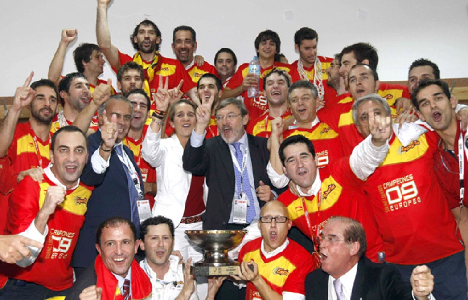 Gran celebración de los Campeones de Europa de baloncesto