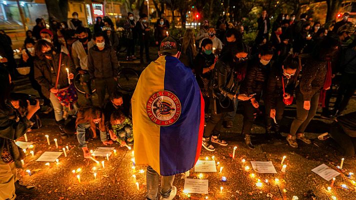 Telediario 1 - Los jóvenes reclaman más cambios en Colombia después de 10 días de protestas