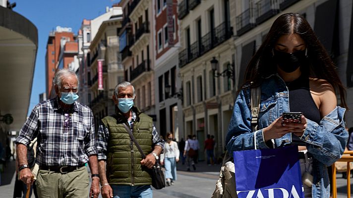 Telediario 1 - Así nos sentimos ante el fin del estado de alarma: del miedo a los rebrotes al agotamiento por las restricciones